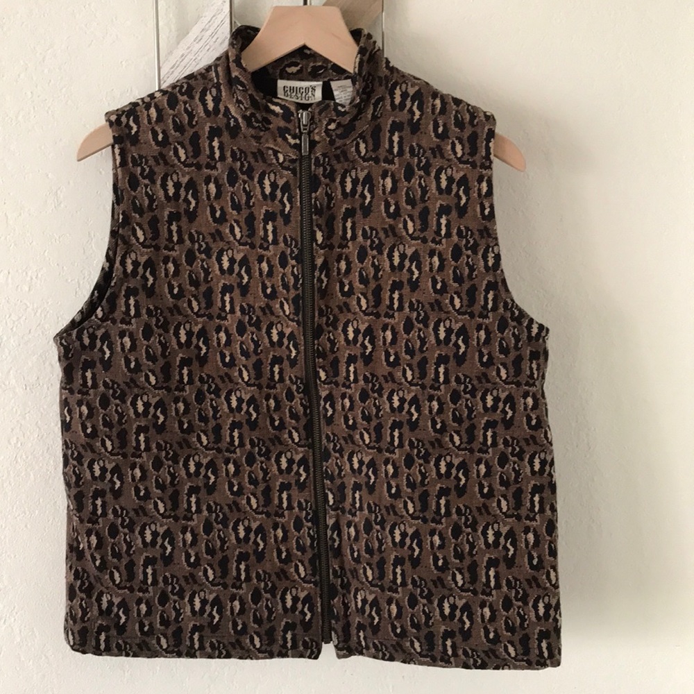 Chico’s leopard vest